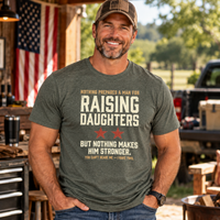 Load image into Gallery viewer, Raising Daughters - You Can't Scare Me, I Have Two Premium Crewneck T-shirt