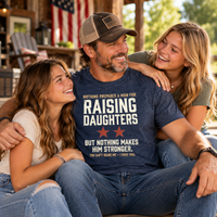 Load image into Gallery viewer, Raising Daughters - You Can't Scare Me, I Have Two Premium Crewneck T-shirt