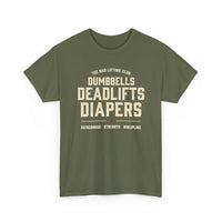 Load image into Gallery viewer, The Dad Lifting Club — Dumbbells, Deadlifts &amp; Diapers Premium Crewneck   T-shirt